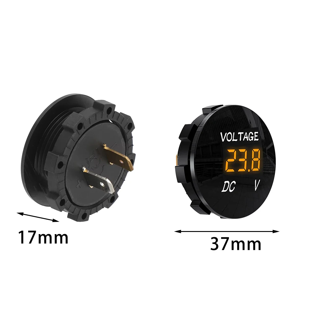 1 SZT. Woltomierz DC 5-48V LED Cyfrowy Wyświetlacz Miernik Napięcia Do Samochodu Motocykla Akumulatora Do Samochodu Łodzi Motocykla Części Narzędzi