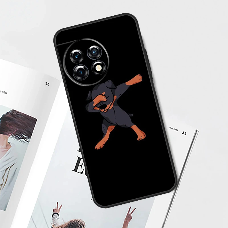 حافظة كلب كرتونية Rottweiler لهاتف OnePlus Nord 5 CE 2 3 4 Lite N20 N30 OnePlus 13T 13R 12R 9 10 Pro 11 12 13 15 #2
