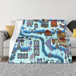 Stardew Valley House Map Blanket Flannel Decoration Cartoon Anime Super Soft Throw Blankets for Bedding Outdoor Bedspread