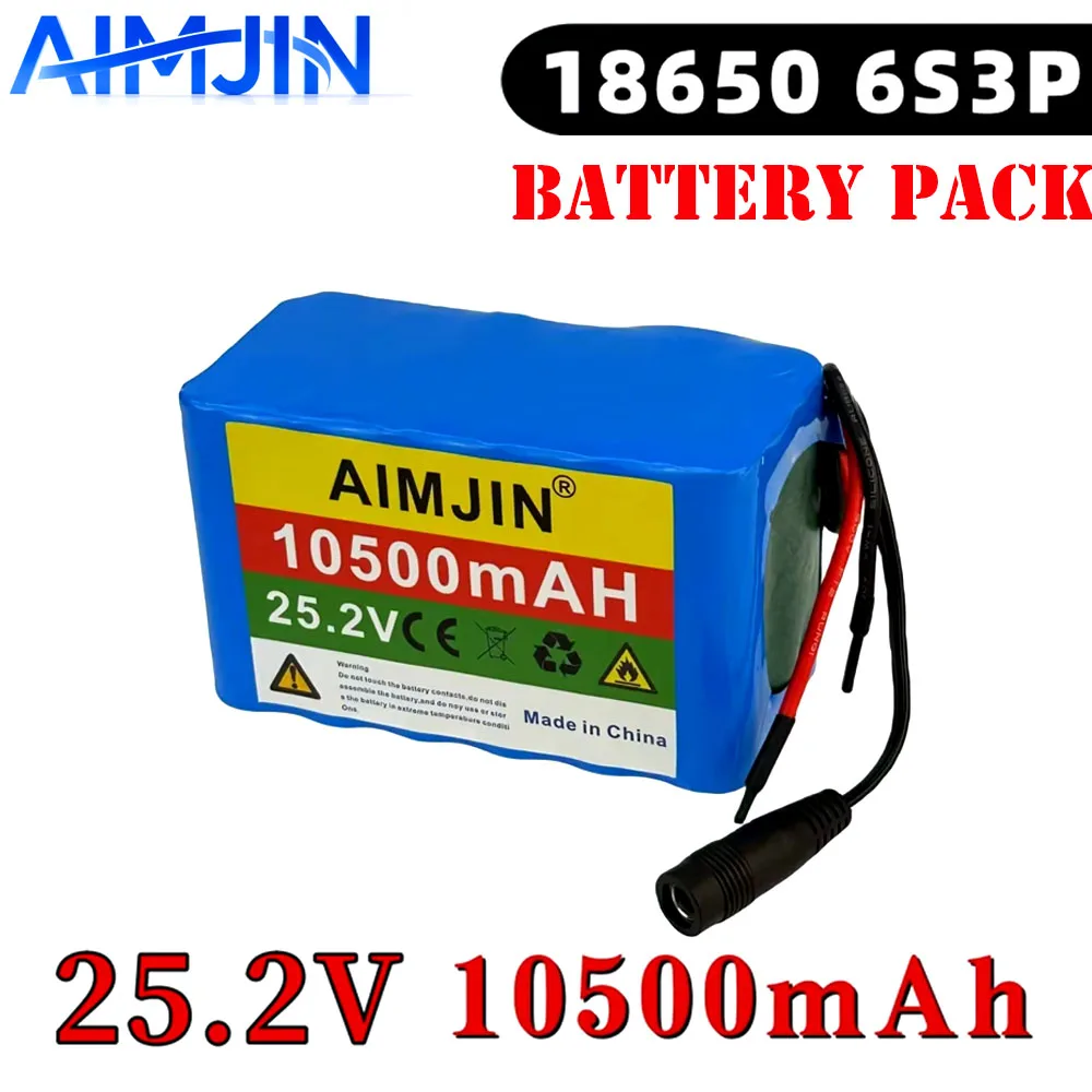 

24V 10.5Ah 6S3P 18650 rechargeable lithium-ion battery 25.2V 10500mAh / lithium-ion battery pack+charger battery pack.