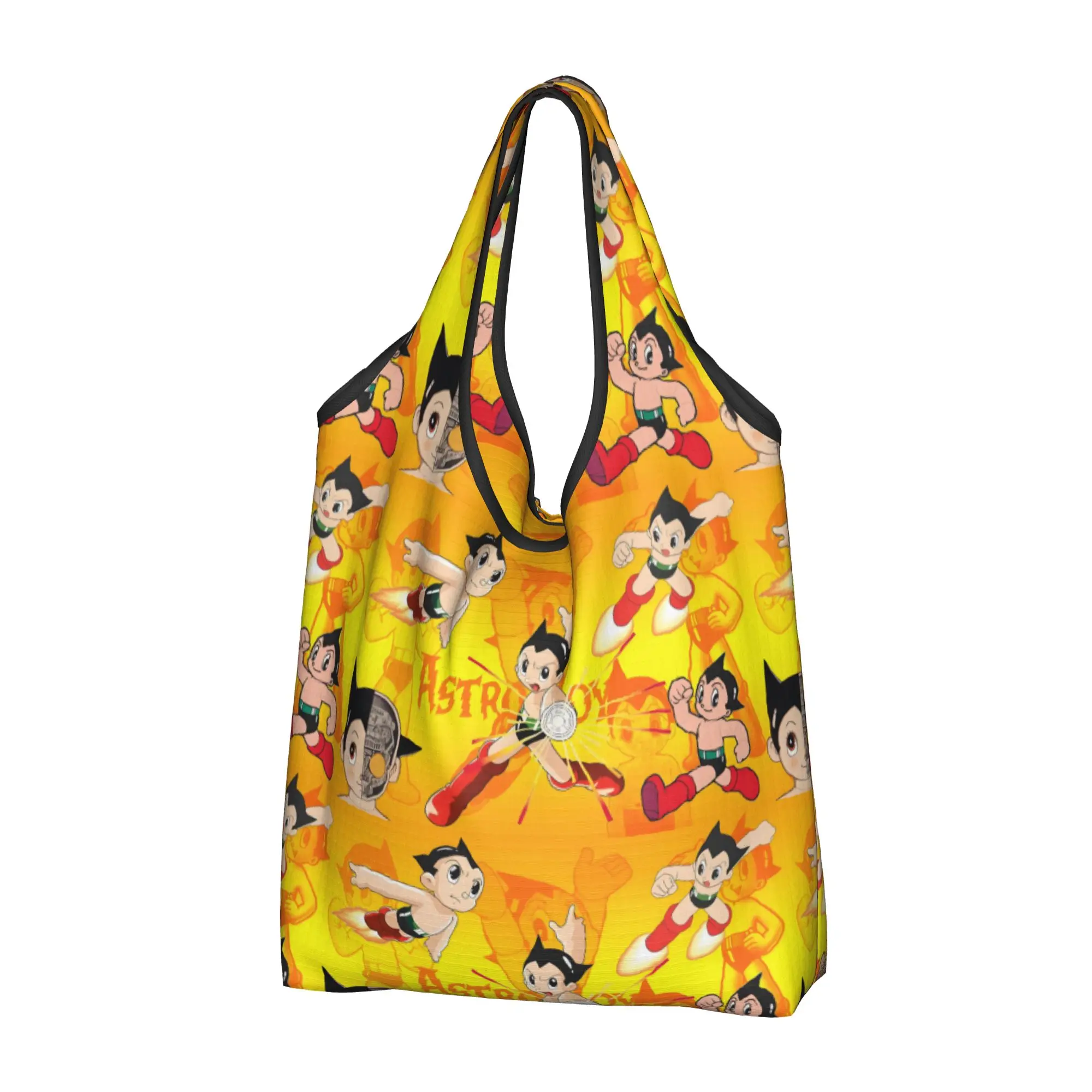 Kawaii Printed Japan Manga Astro Boy  Tote Shopping Bag Portable Shoulder Shopper Anime Cartoon  Handbag
