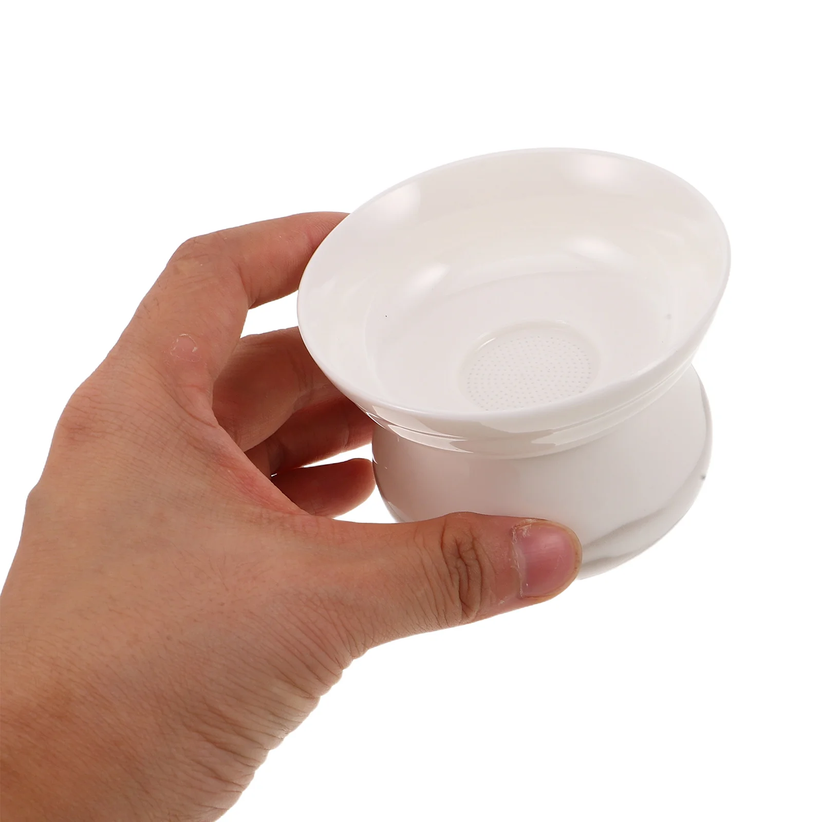 

Porcelain Tea Strainer Ceramic Loose Leaf Filter Insert White Gongfu Teapot Accessory Reusable Tea Infuser for Home Office