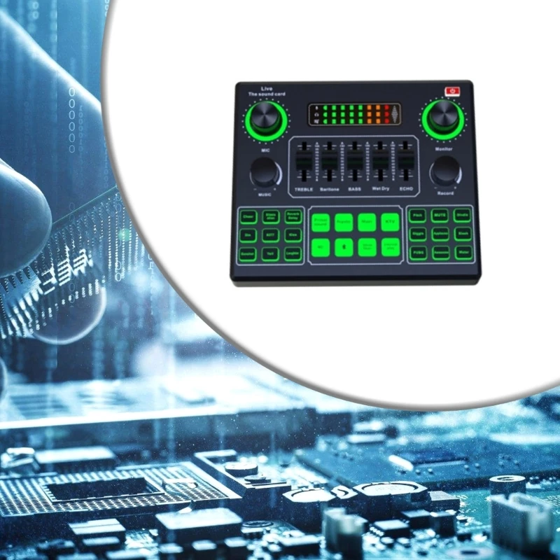 V9SJ Live Sound Card Wireless and Colorful Efficient Transmission Noise Reduce