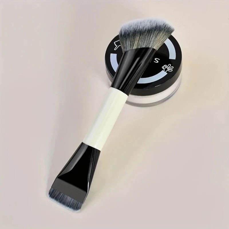 Double Headed Foundation Brush Vegan Cruelty Free Angled Foundation Brush Set Professional Beauty Blending Tool