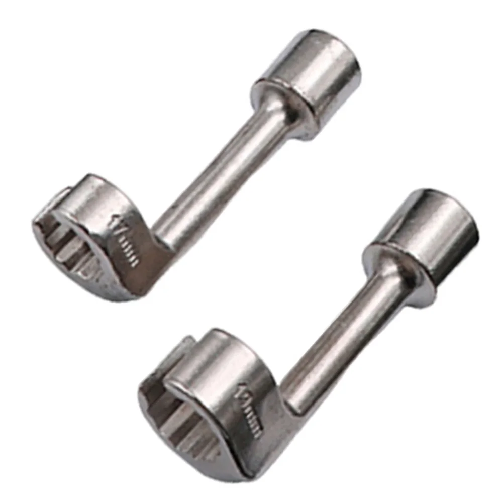2PCS Automotive 1/2inch Drive Diesel Fuel Line Socket 17 19mm Line Socket Wrench Automotive Engine Maintenance Spanner Tool