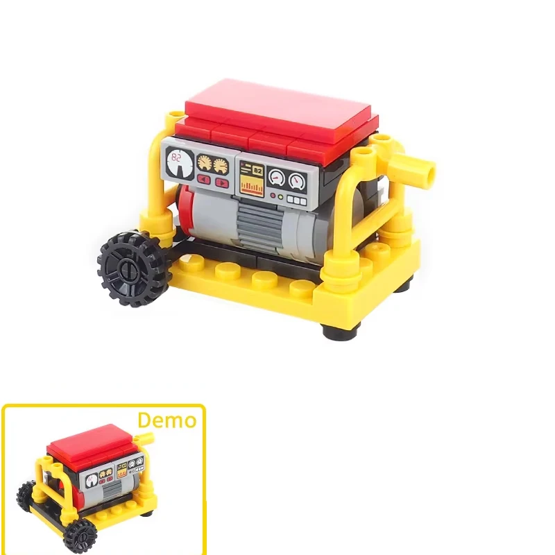 Stadt Druck Figuren Zubehör Bausteine Computer Control Center Audio Radar Tastatur Handy Modell Mini Ziegel Spielzeug