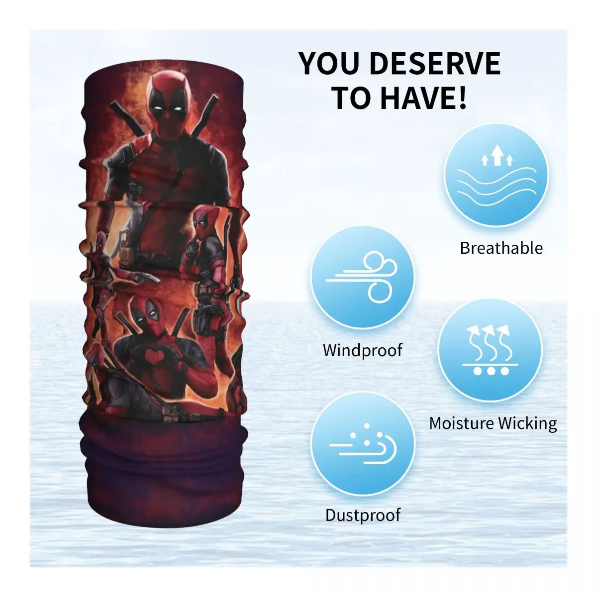 Cache-cou Deadpool personnalisé pour hommes et femmes, écharpe de tube de ski d'hiver, couverture qualifiée ale