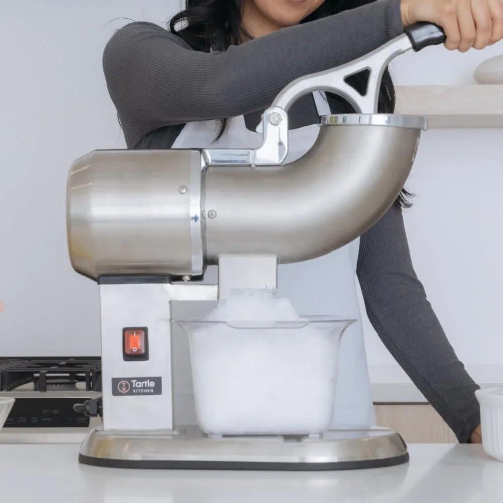 

Kitchen - Stainless Steel Dual Blade Ice Shaver Snow Cone Maker Machine - Summer Parties & Refreshing Treats - Durable