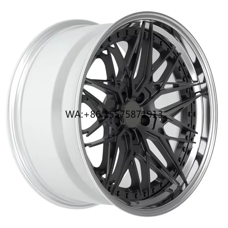 

Deep Concave 2-Piece Alloy Wheels 18-20 Inch 5-Hole Black White Rims For Luxury Sedans