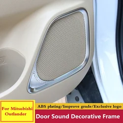 For Mitsubishi Outlander 2015 2016 2017-2021 ABS Car Inner Door Stereo Speaker Audio Sound Decorative Frame lamp Cover Trim