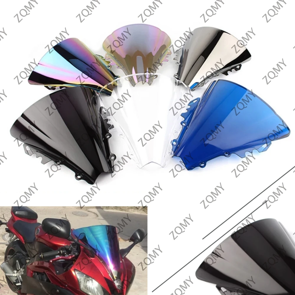 YZF-R6 2006 2007 Motorcycle Windshield Windscreen Double Bubble For Yamaha YZF R6 600 2006 2007 ABS Plastic