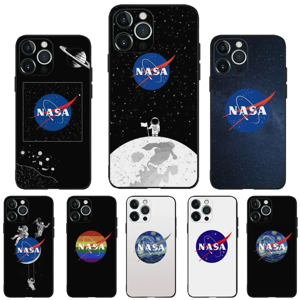 

Cool Logo N-Nasa-S Space Phone Case For iPhone 16,15,14,13,12,11,Plus,Pro Max,XS,X,XR,SE,Mini,8,7 Soft Silicone Black Cover