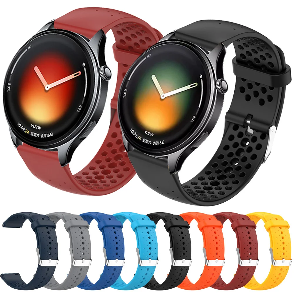 22mm weiches Silikonarmband für Xiaomi Watch 5 2 Pro Smartwatches, Armband für Xiaomi Watch Color 2 S1 Active S2 S3 S4 Sportarmbänder