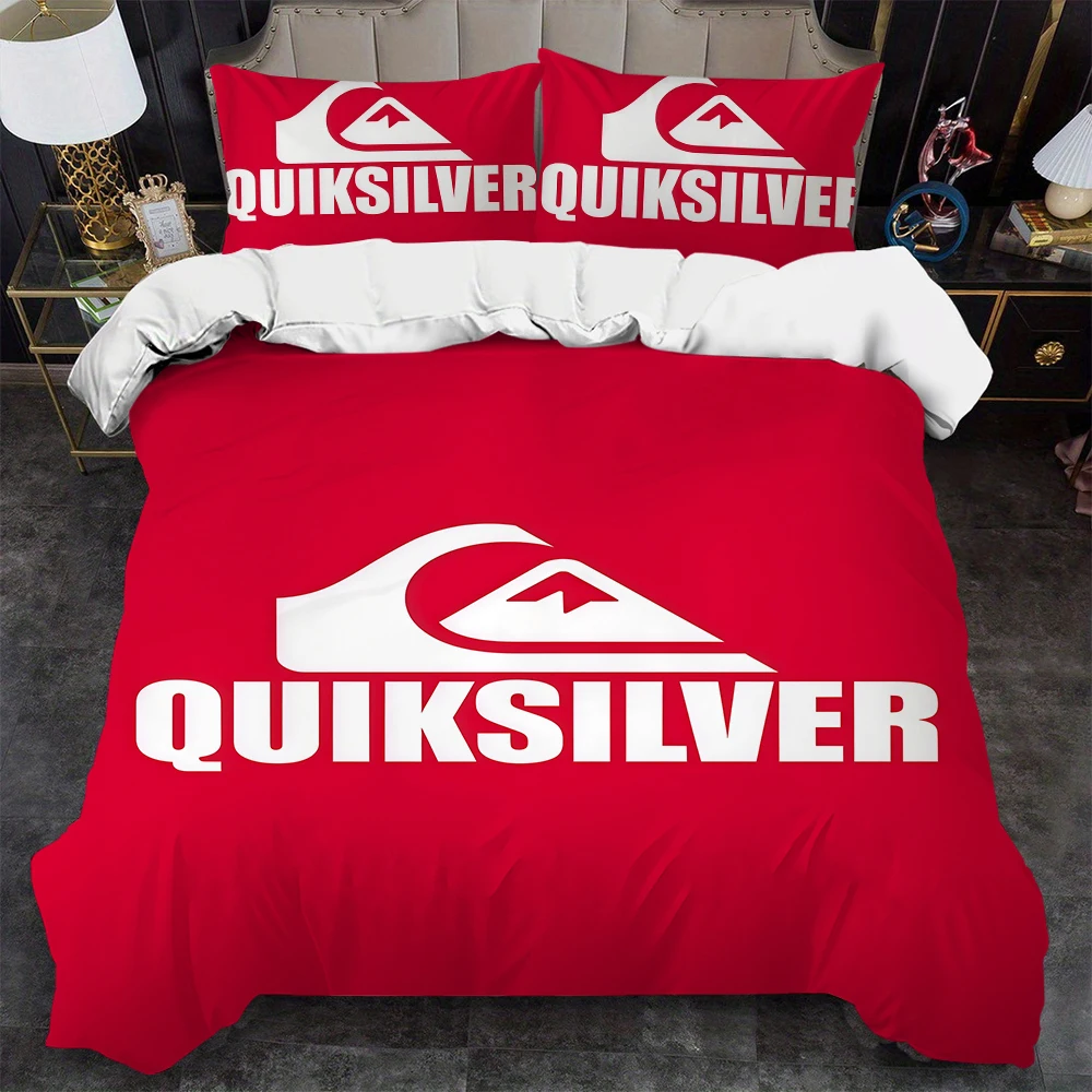 Q-Quiksilver Fashion Duvet Cover Set Home Style Bedding Soft Laundry Cotton Bed 3 Piece Set Student Dormitory Gift