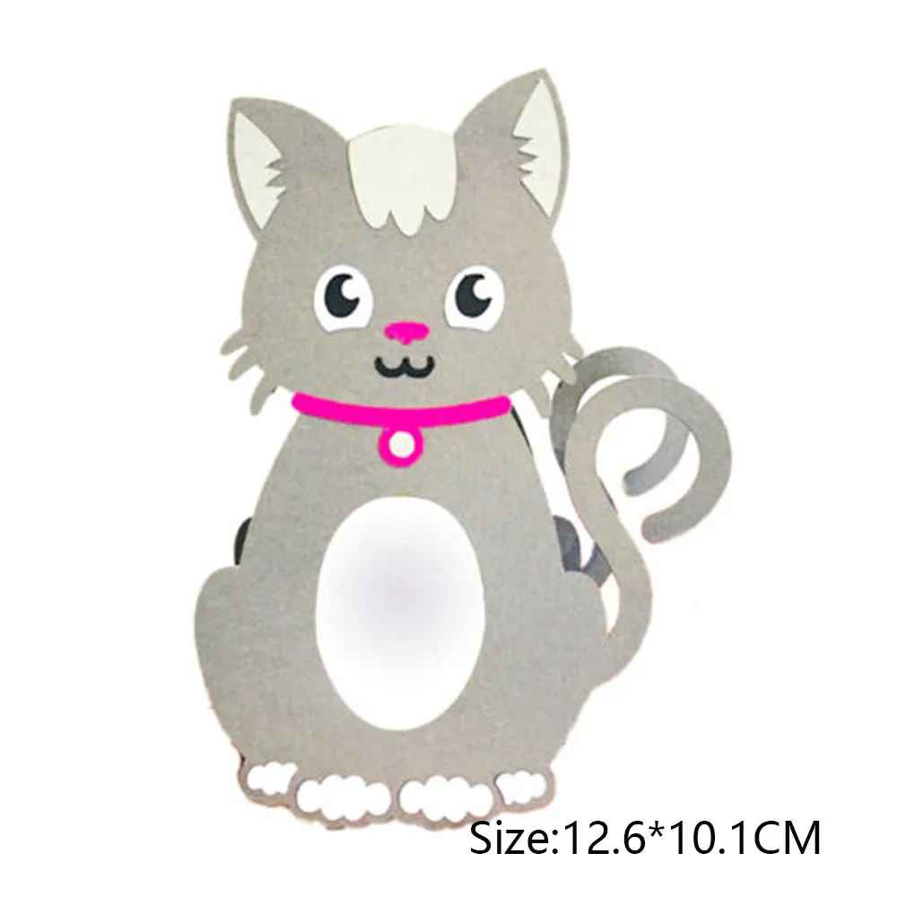 cat Metal Cutting Dies Mold Scrapbooking Decoration Paper Cards Craft Knife Mould Blade Punch Template Embossing Stencils