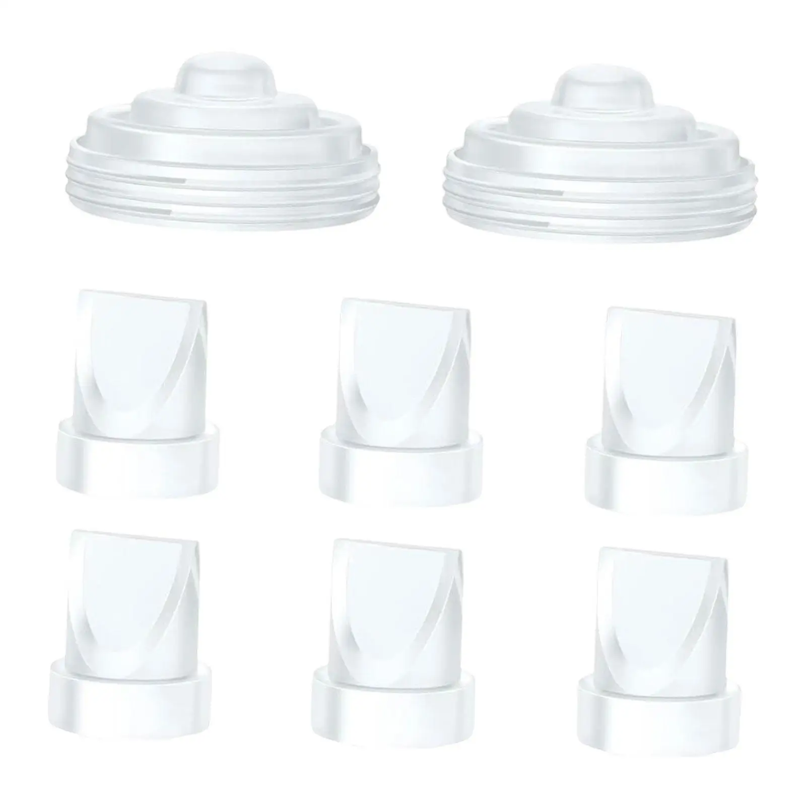 Válvulas de diafragma de silicona y pico de pato, piezas de repuesto transparentes a prueba de fugas para accesorios de piezas de bomba de busto eléctrica portátil M5