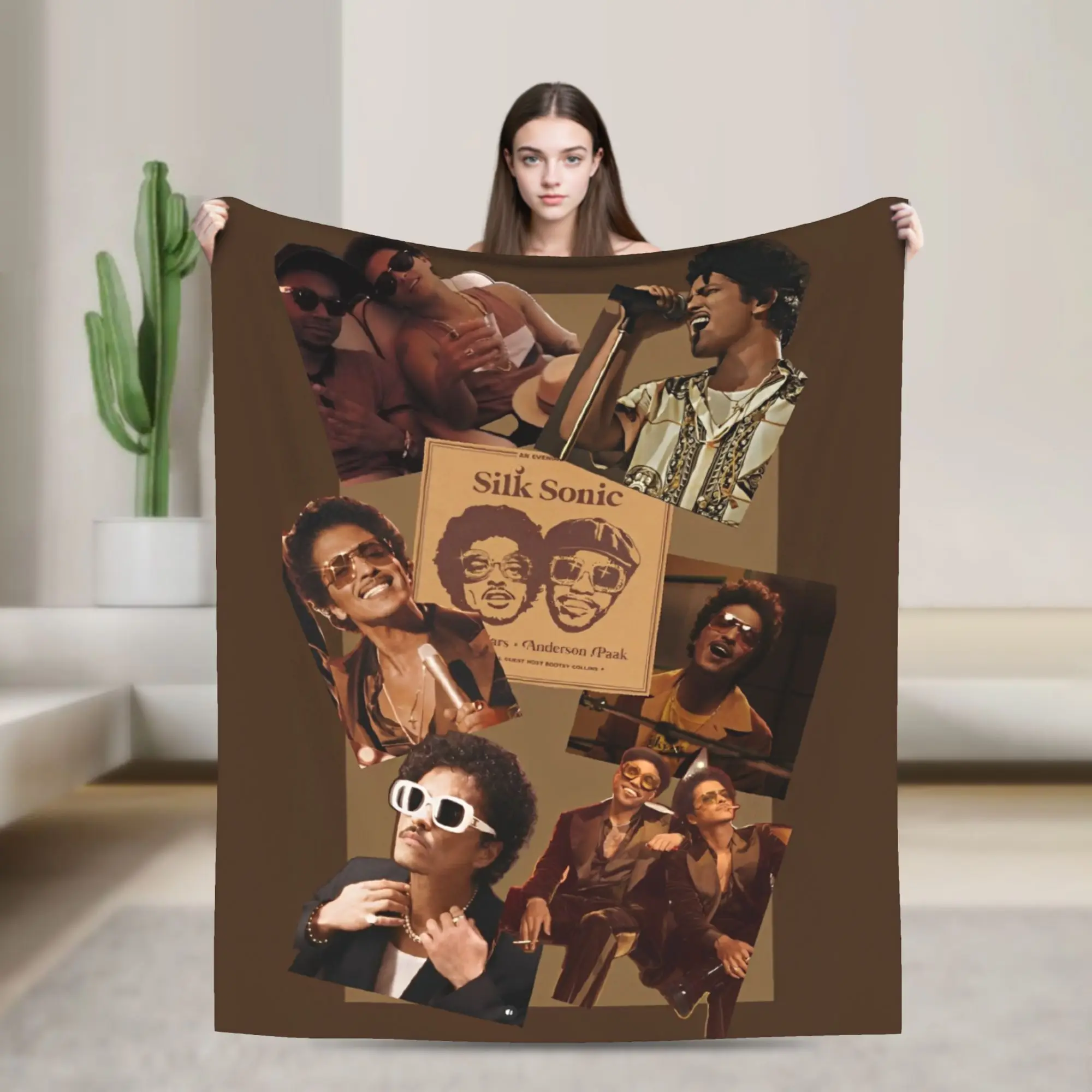

Bruno Mars Knitted Blanket American Singer Flannel Throw Blankets Summer Air Conditioning Decoration Ultra-Soft Warm Bedspreads,