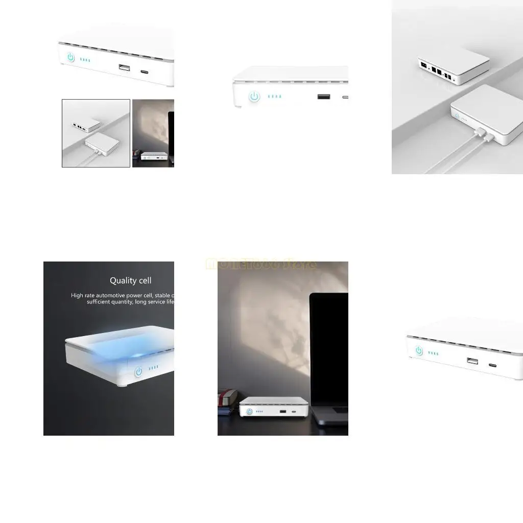 F62C MINI UPS إمدادات الطاقة دون انقطاع ، 10400 مللي أمبير في الساعة 15600 مللي أمبير في الساعة الطاقة الاحتياطية للبطارية