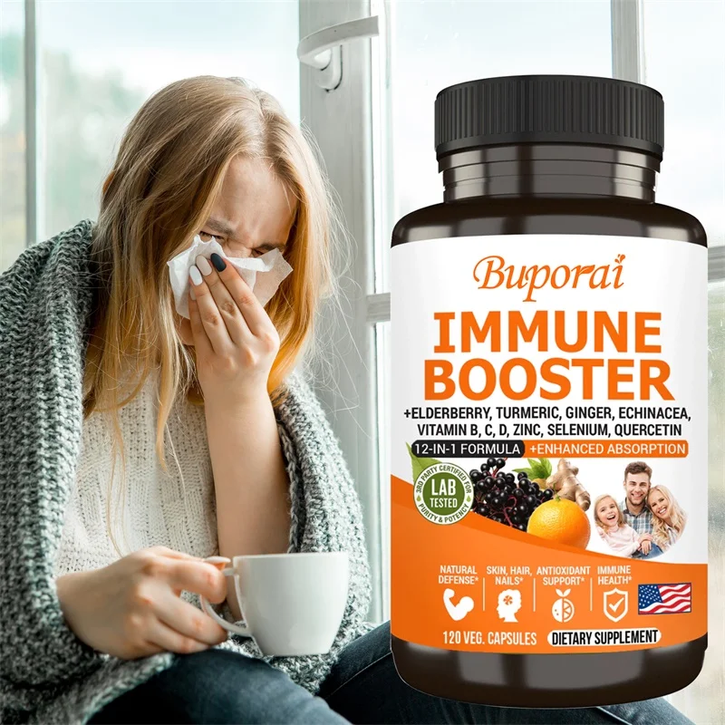 

Immune Booster - Promotes Antioxidant Activity, Healthy Hair, Skin, and Nails, and Supports The Body's Defenses Against Colds