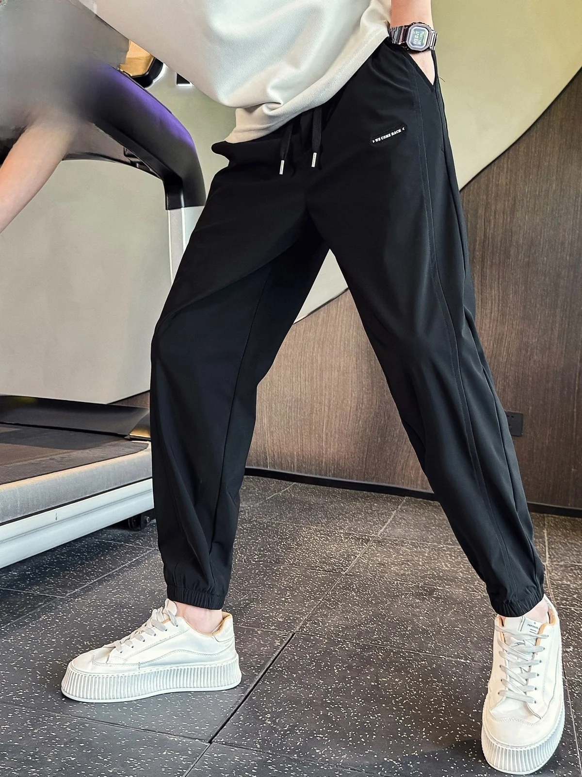 

Bla Casual Sports Pants for Men Slim Fit Lightweight Trousers Brand Summer Faionable Loose Fit Long Pants