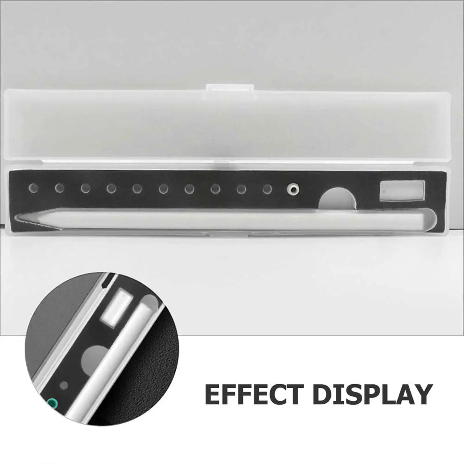 2Pcs Premium Silicone Stylus Pencil Case for Pencil 1 and 2 Non-Slip Protective Holder with Eva Hollow-Out Interior