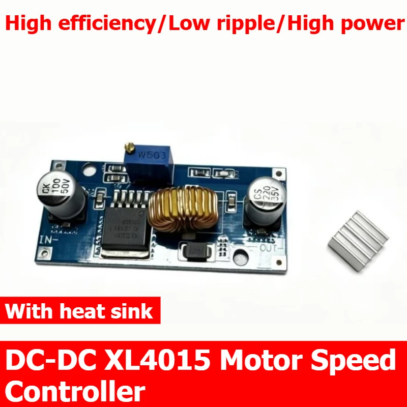 DC-DC XL4015 Adjustable Voltage Reduction Module, 4 - 38V, High Power, 96% High Efficiency, 5A