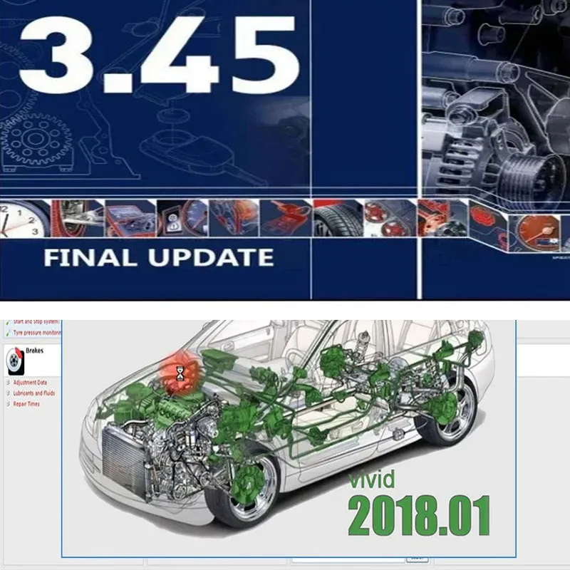 Newest version Auto data 3.45 vivid workshop 2018.01V Atris Stakis Auto Repair Software install video guide+ remote install help
