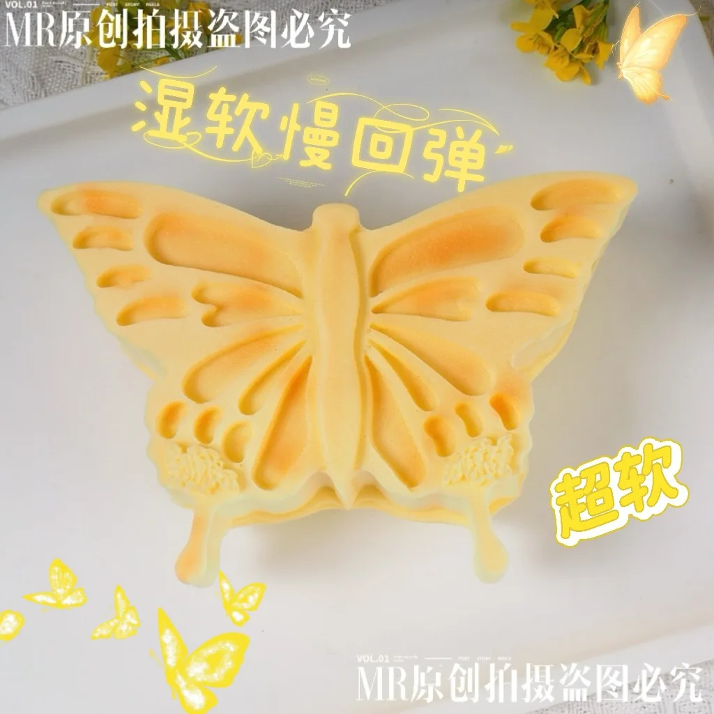الرطب لينة بولي PU انتعاش بطيء فراشة قرصة محاكاة جميلة الحشرات فراشة ضغط موتشي اللعب الإجهاد الإغاثة/تهوية لعبة هدية