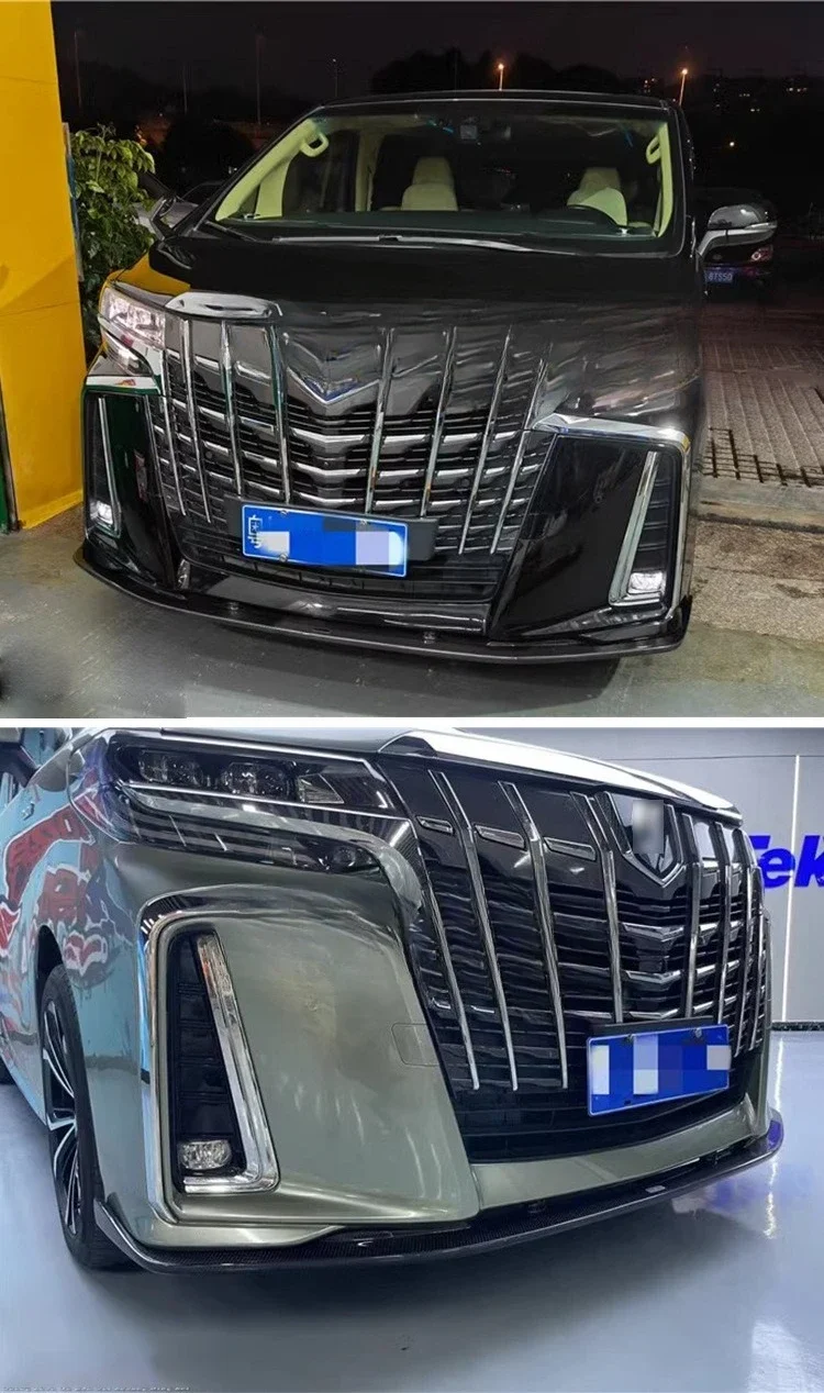 For Toyota Elfa 30 Series Modified AIMGAIN Front Lip Front Shovel Carbon Fiber Small SurroundCar modification parts
