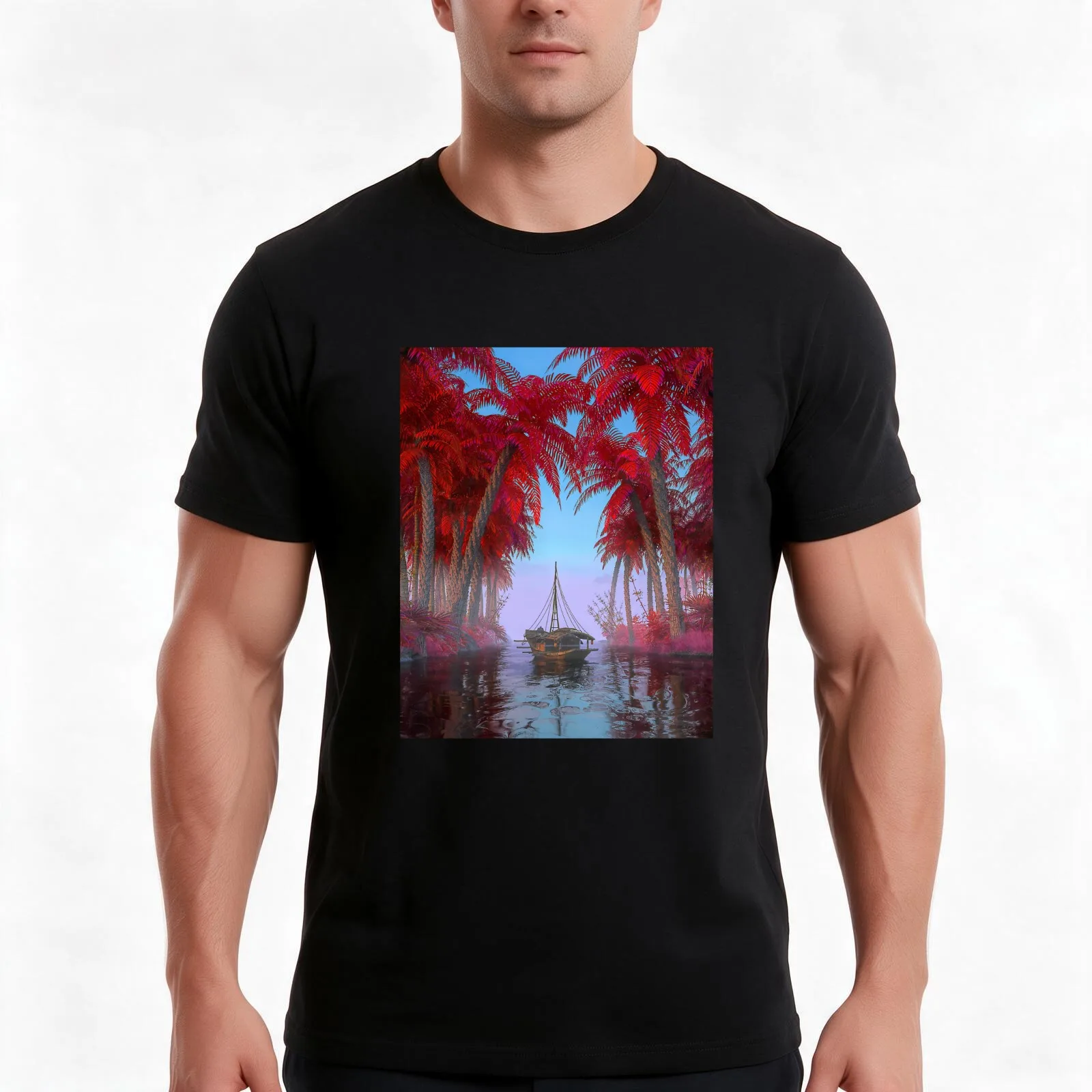 Beeple UPCOMING WATERFALL T-Shirt, Summer Casual Cotton Tee, Oversized Streetwear Tops, Vintage Graphic Print, Unisex Men Women