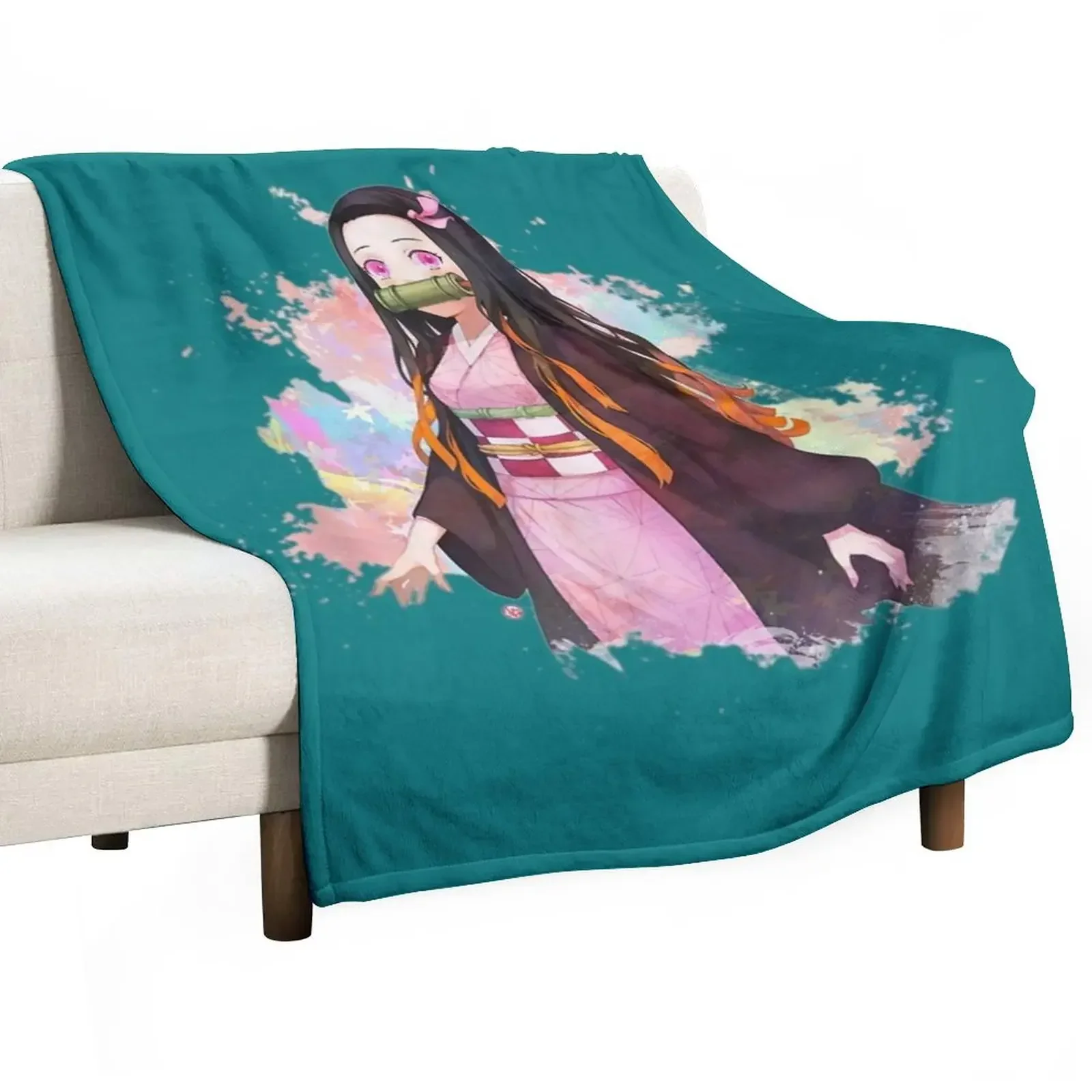 

Cute Kawaii uwu e-Girl Gaming Korean japanese Style Weeb Throw Blanket For Baby Hairys wednesday Sofa Blankets