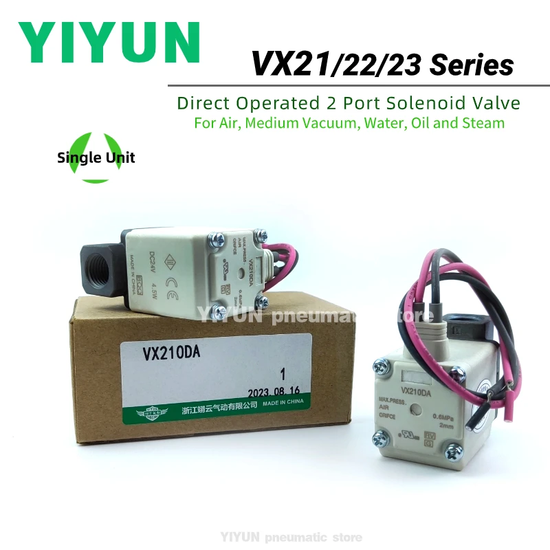 

VX210DA Direct Operated 2 Port Solenoid Valve VX21/22/23 Series