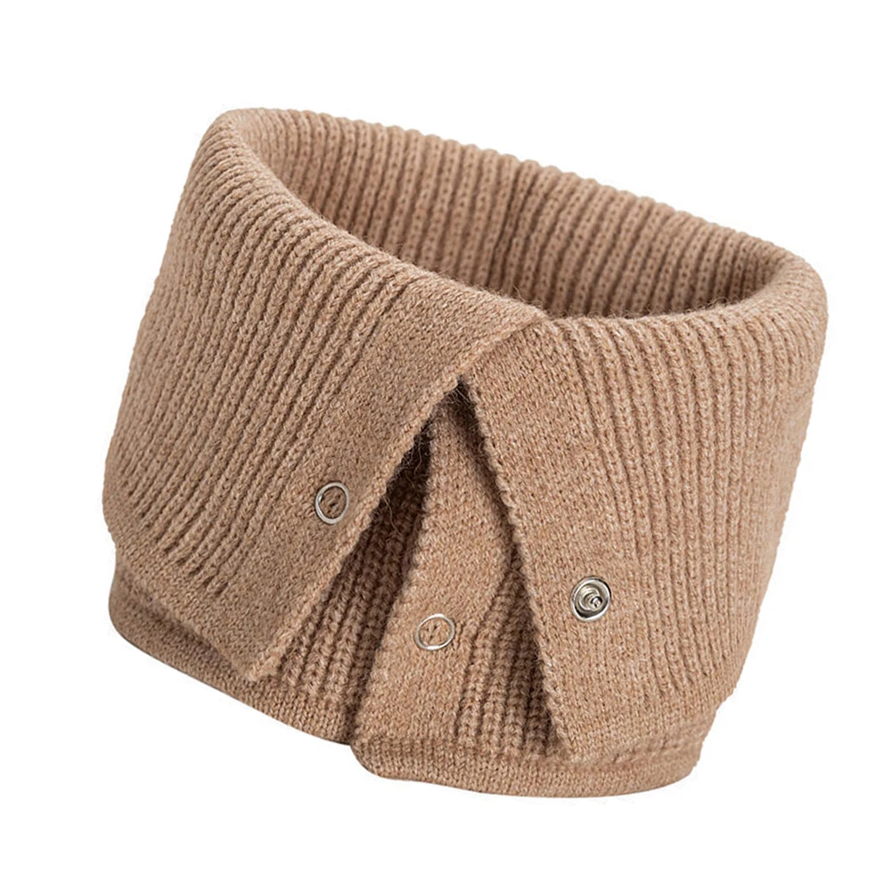 

Зимний шарф-труба с застежкой на кнопках, термошарф из плюша, ветрозащитный, для активного отдыха, езды на велосипеде, катания на лыжах, цвет хаки