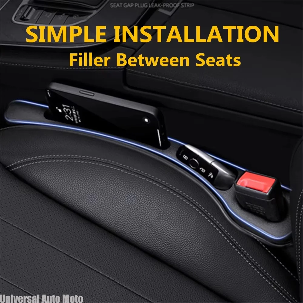 2PCS Car Seat Gap Filler Between Seats Console Organizer Seat Crevice Storage Box Bag Decoration Interior Auto Accessories