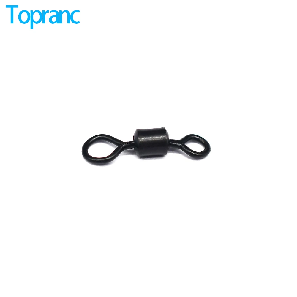 50/100pcs Matte Black 8-Shaped Ring for Carp Fishing Accessories Swivel Snap Hook Connector Carp Terminal Tackle