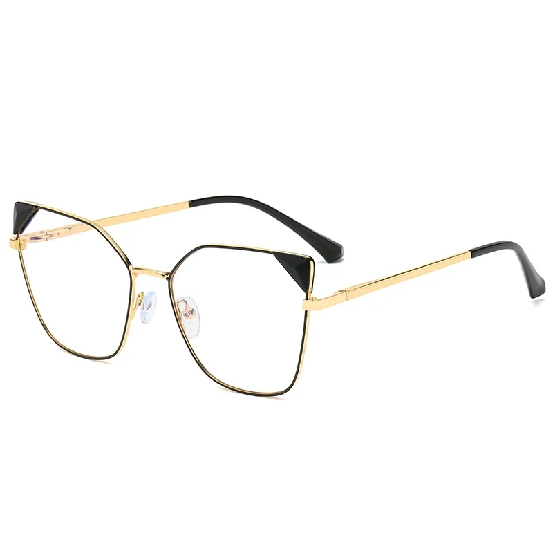 

HANDOER Designer Brand Female Fashion Eyewear Optical Full Rim Cat Eye Alloy UV400 Prescription Spectacle