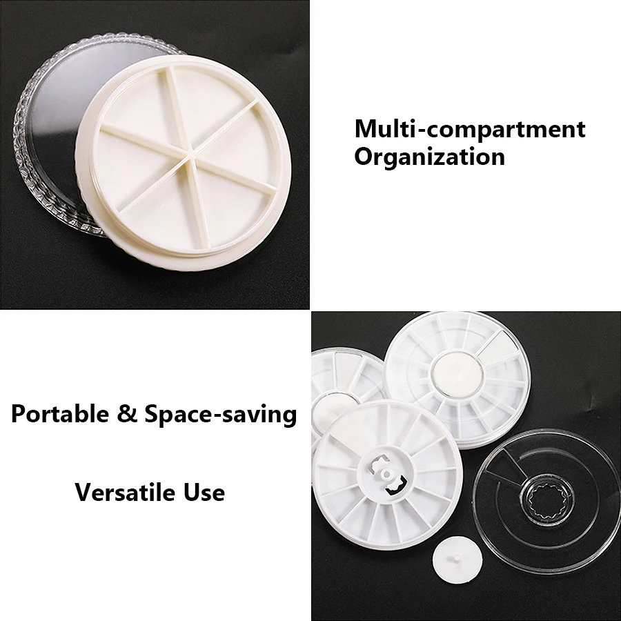 1Pc Empty Storage Box, Transparent Organizer Container for Store Small Jewelry Nail Rhinestones Steel Beads