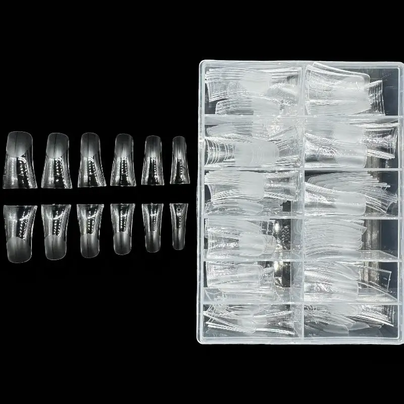 Moules à ongles en forme de bec de canard, double forme, couverture complète, moule à Gel de construction rapide, Extension de faux ongles en acrylique, formes supérieures, 120 pièces