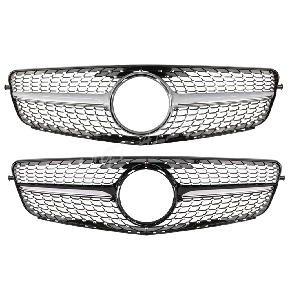 Car Front Grill Upper Grill Pre Facelift Fit For Mercedes Benz C-CLASS W204 2008 2009 2010 2011 2012 2013 2014 DIAMOND