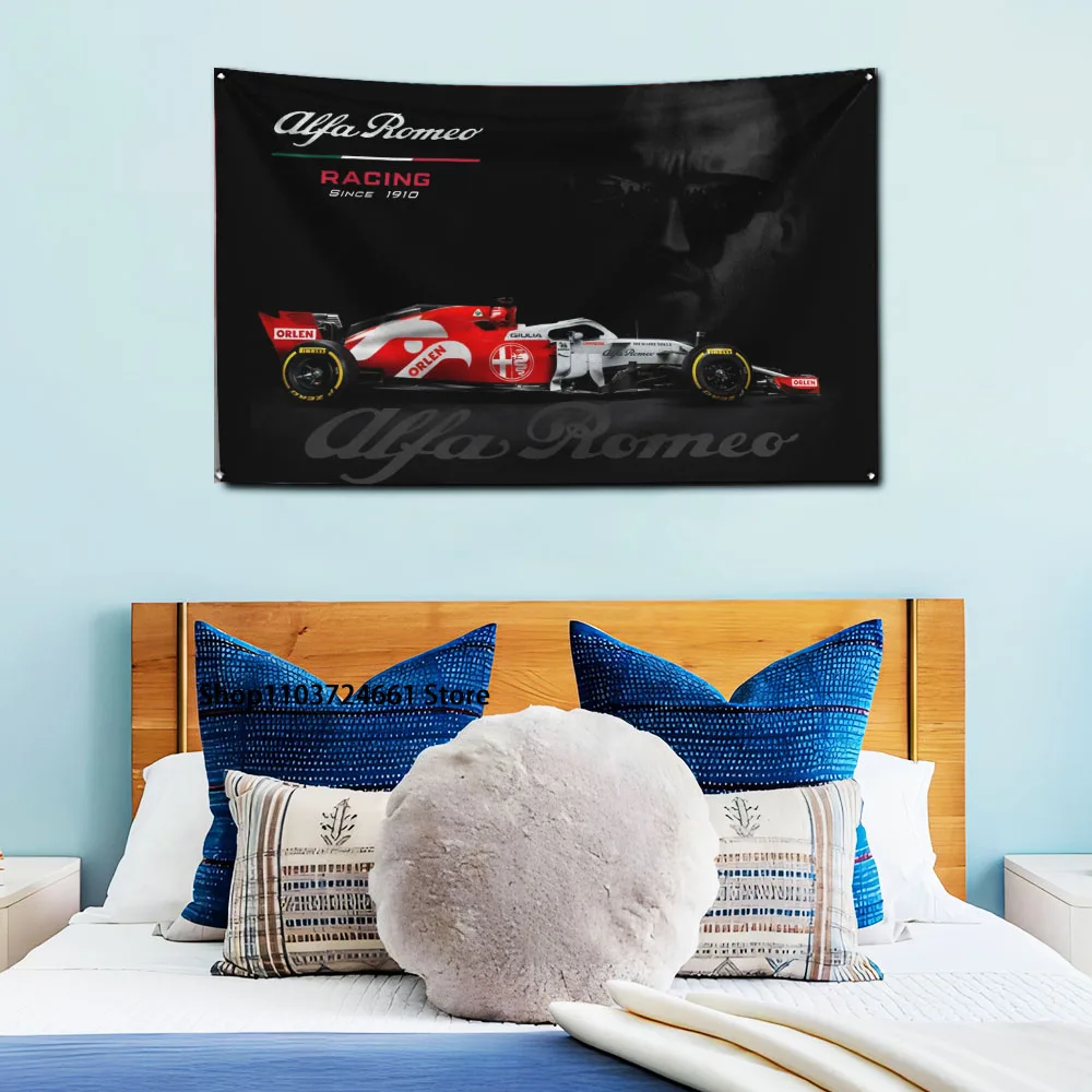 90X150CM 3X5FT Alfa Romeos Racing Flag Polyester Digital Printing Racing Banner For Decoration