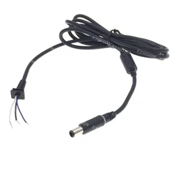 18AWG Copper DC Tip Plug Connector Cord Cable for Dell HP Laptop Charger Adapter black Pin 7.4 x 5.0 with led light 1.8M