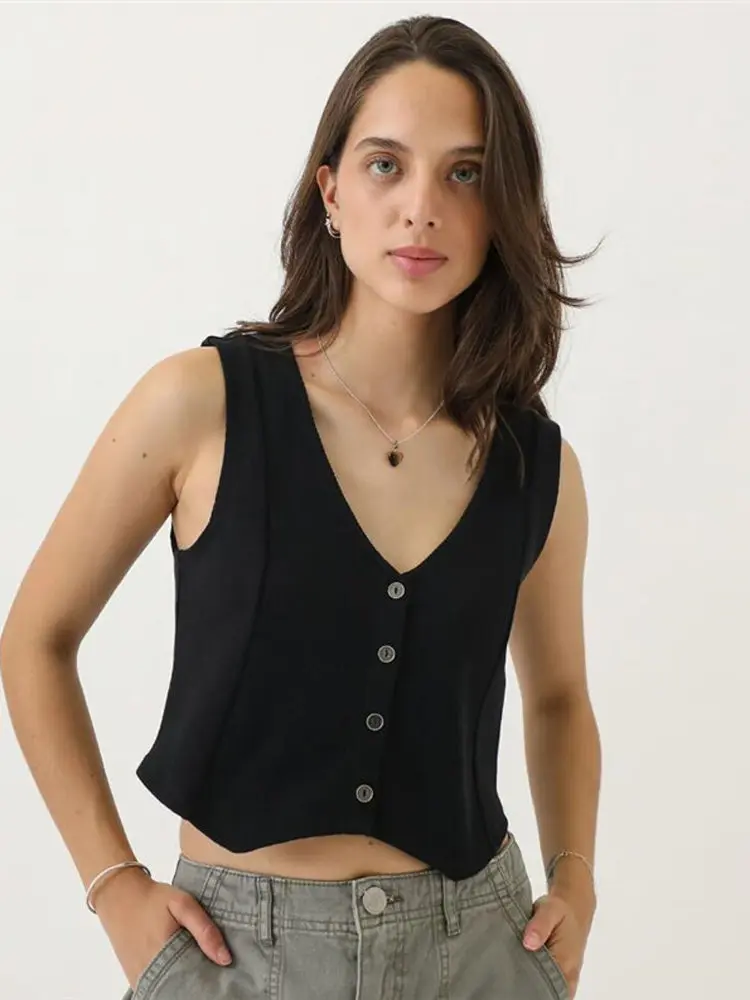 Cseta sin Mangas de Aodón ueso para Mujer, Estilo Simple, Cseta Interior, Tirantes, Moda de Verano, Informal, Corta...