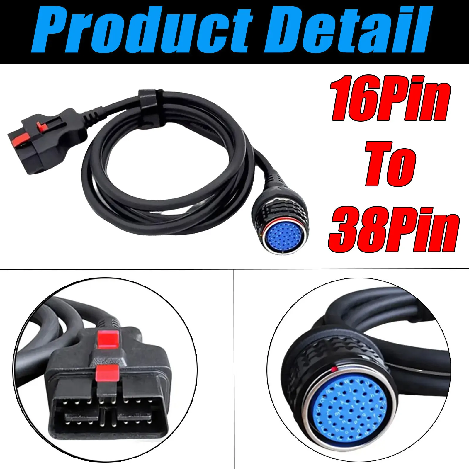 For Mercedes Benz Star Scanner 16Pin to 38Pin OBD2 Diagnostic Cable For MB Star SD C4 C5 14Pin to 38Pin OBDII Scanner Connector view 4