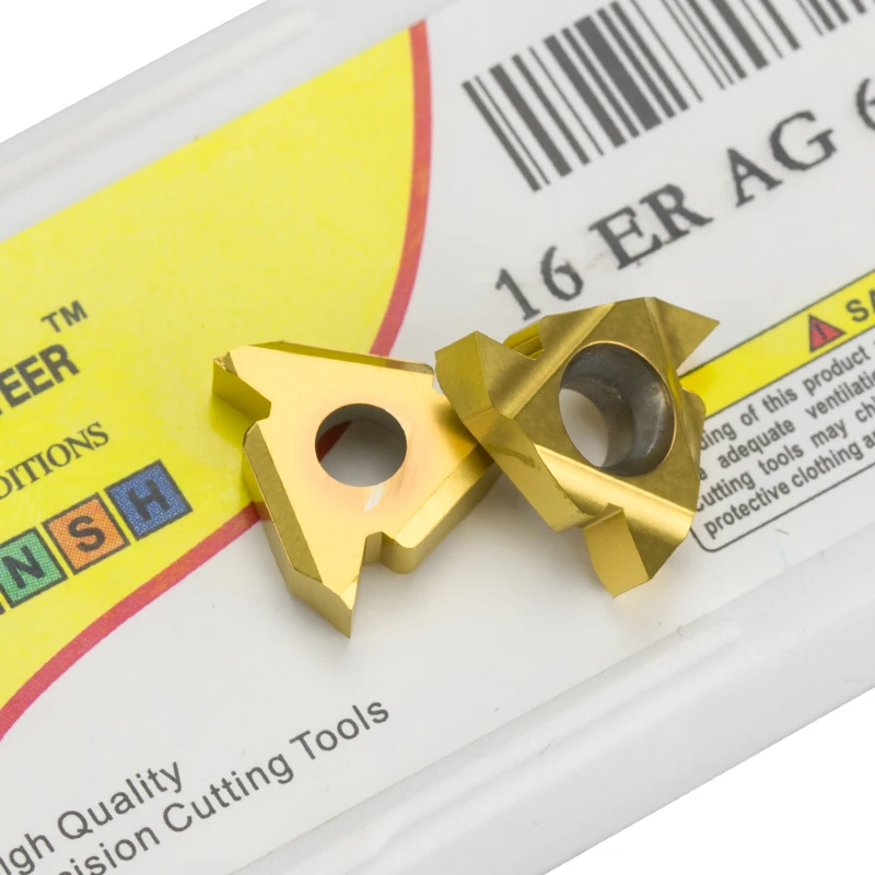 10pcs 16ER Carbide Threaded Insert Steel Parts Thread Turning Tool Blade for SER Bar CNC Lathe