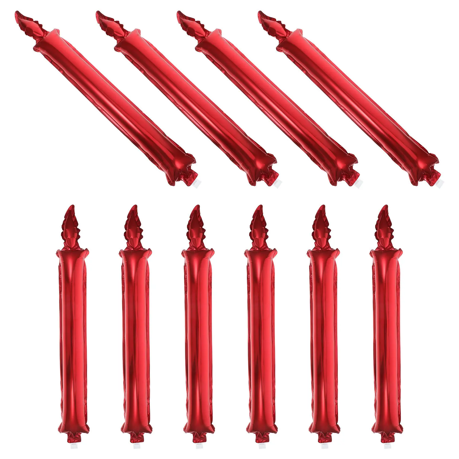 

10Pcs Red Inflatable Cheering Sticks PVC Noisemakers for Parties Sports Events Basketball Football Dance Team Spirit