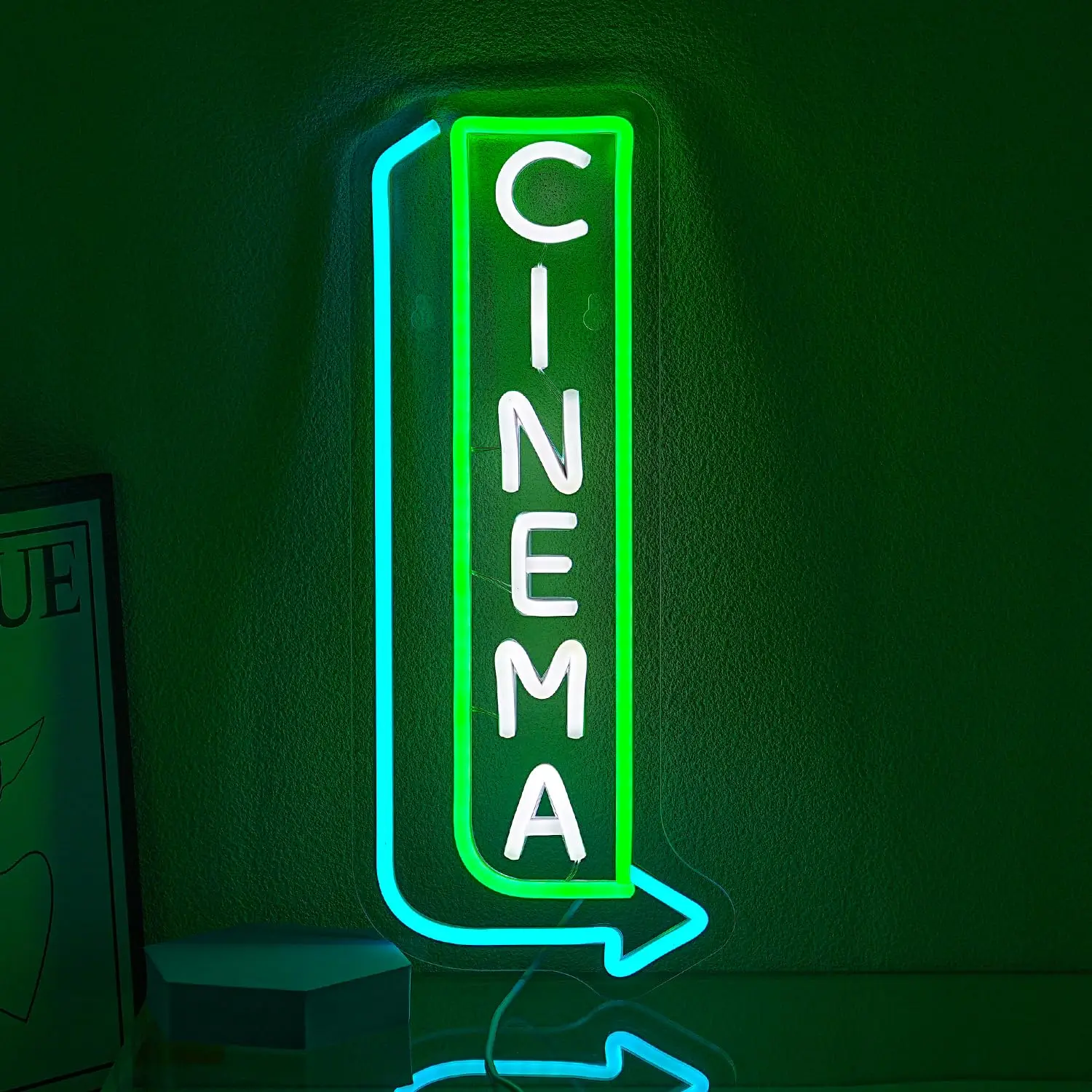 

Cinema Neon Sign Dimmable Arrow LED Neon Light For Wall Decor Film Room Commercial Theater Cinema Door Decoration