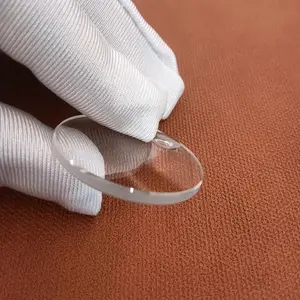 Bilashmart Flat Thick 2.5mm  Diameter 30.5mm calendarTransparent Crystal Mineral Sapphire glass watch parts