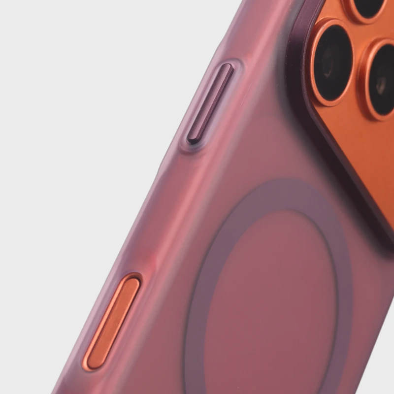 Obudowa na telefon z magnetycznym uchwytem MagSafe, wykonana ze stopu metali, do modeli iPhone 17, 17 Pro Max, 16, 18 Pro, 15. Obsługuje bezprzewodowe ładowanie. Ultracienka, matowa, twarda obudowa z poliwęglanu. — zdjęcie produktu 5