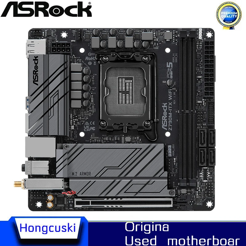 Used Z790 For ASEOCK Z790M-ITX WiFi DDR5 Original Desktop For Intel Z790 Motherboard LGA 1700 Support 12900KF 12700K