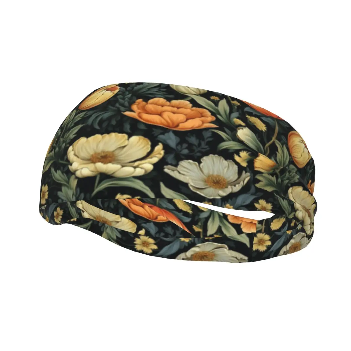 

Headband Sports Yoga Fitness Stretch Sweatband Hair Band Elasticity Headband Flowers And Leaves Background
